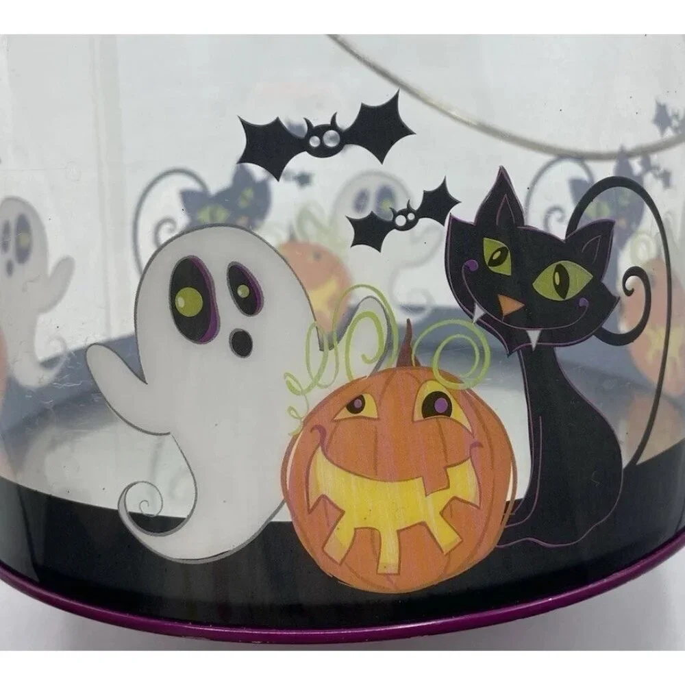 Halloween Gift Bucket Pail Trick or Treat Pumpkin Ghost Black Cat Container